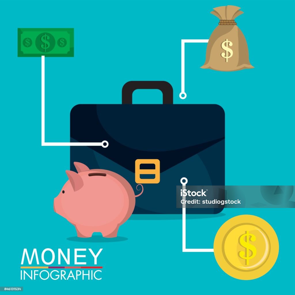 Design Save Money Saving Money Design Stock Illustration - Download Image Now ...