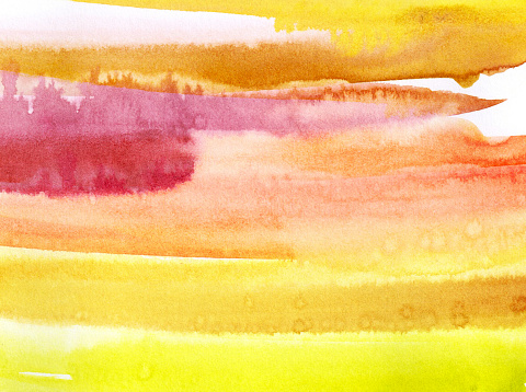 Sfondo con pennellate orizzontali di colore nei toni del giallo, viola e arancio photo