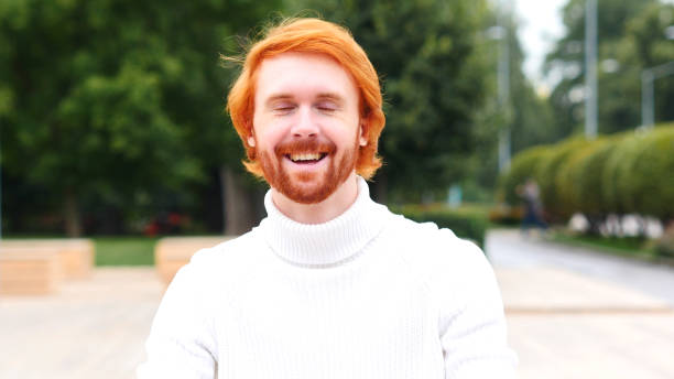 istock Smiling Innocent Young Man with Red Hairs, Outdoor 846135952