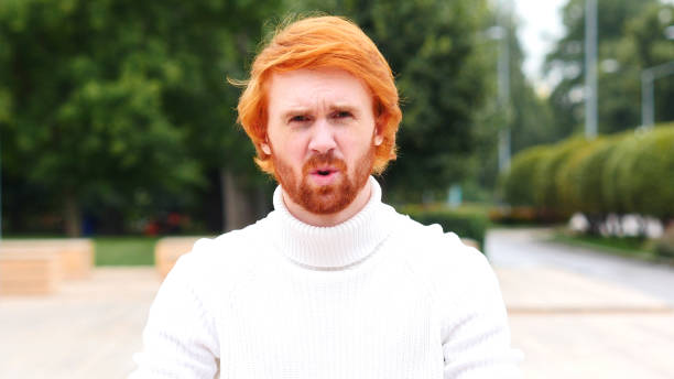 istock Beard Man Expressing Disappointment and Failure, Red Hairs 846135982