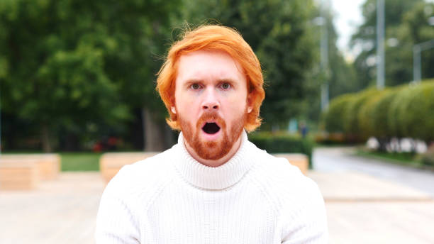 istock Gesture of Shock, Unexpected Surprise For Man in Beard, Outdoor 846136022