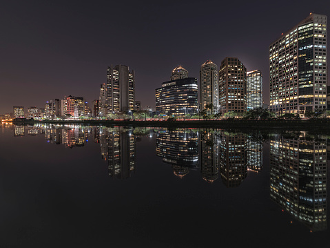 Cityscapes: Major Business Cities - Photo taken on the banks of the Pinheiros River, São Paulo, Brazil