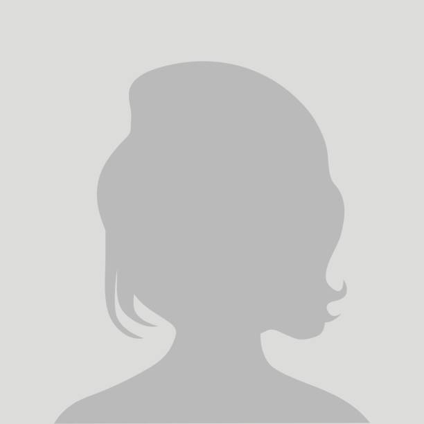 기본 아바타 프로필 아이콘입니다. 회색 사진 개체 틀 - 여자 이미지 stock illustrations