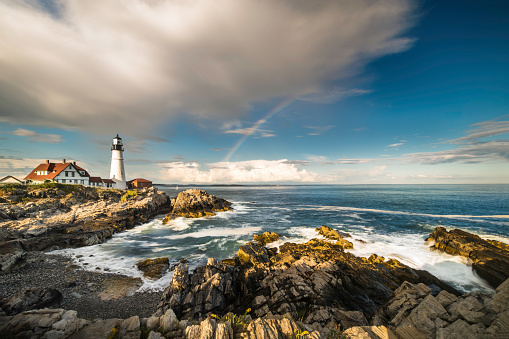 Atlantic Ocean, Lighthouse, Sea, Water, Portland - Maine