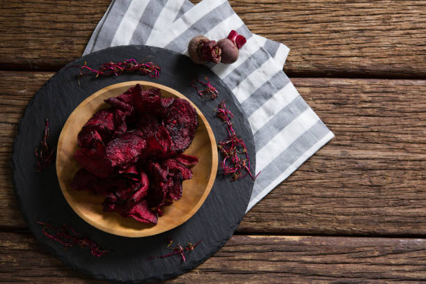 istock Dried beetroot in wooden plate 846196544