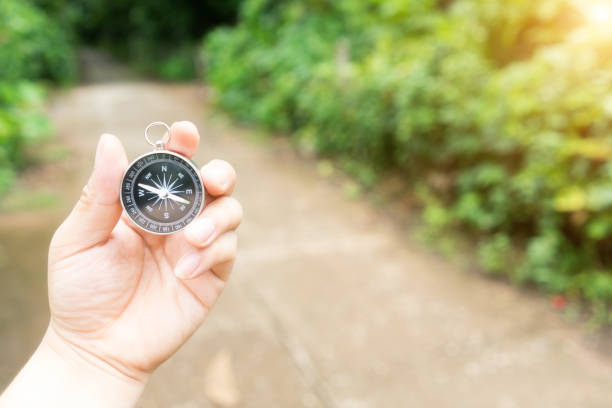 istock Male hand with a magnetic compass looking for direction.Lost,searching, exploring concept. 846206082