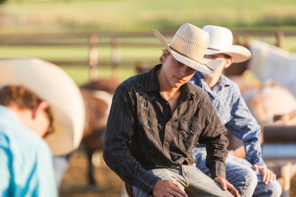 istock Group of Young Cowboys Waiting and Watching at a Rodeo 846211202