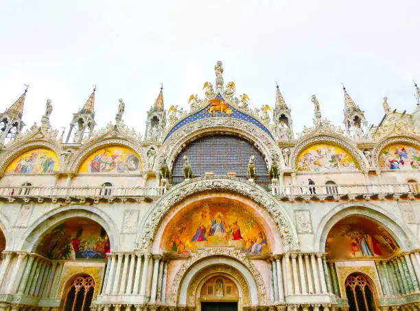 Photo of Cathedral of San Marco, Venice, Italy. Roof architecture details