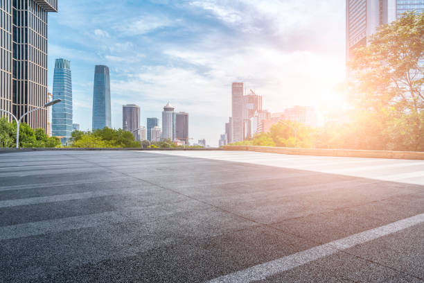 istock Panoramic skyline and buildings with empty concrete square floor in beijing 846218140