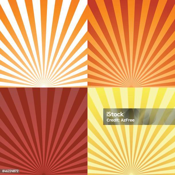 Sun And Rays Pattern Set Of Sun Beam Ray Sunburst Pattern Background Summer Shine Summer ...