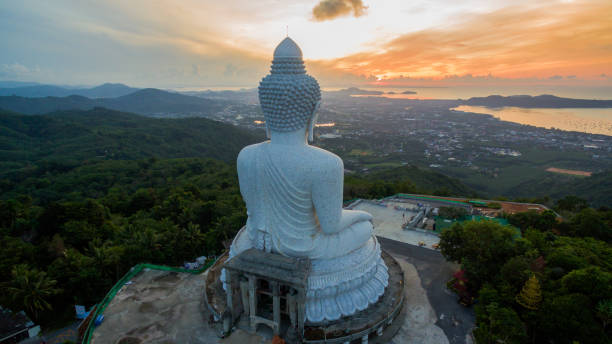 istock beautiful sunrise in front of Phuket big Buddha 846228512