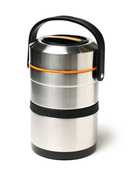 istock Metal carrier tiffin on white background 846228596