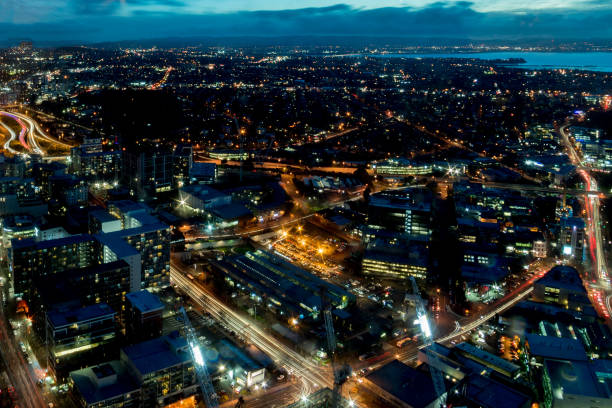 istock Auckland Night view aerial panorama 846228826
