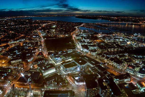 istock Auckland Night view aerial panorama 846228898