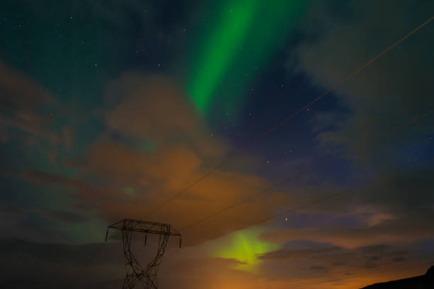 istock Northern lights (Aurora borealis) in the sky under the Iceland 846233130