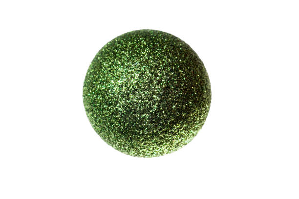 istock Green Christmas tree ball on white background isolated 846243172