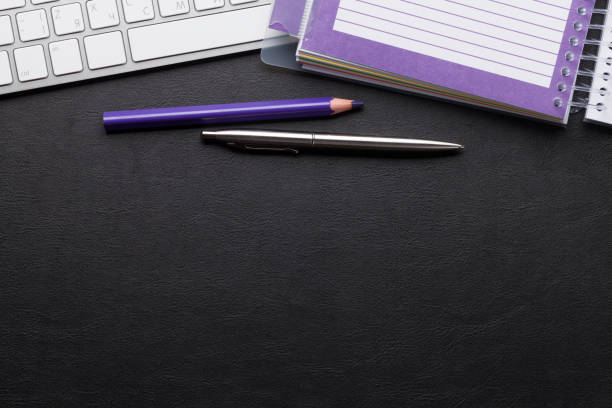 istock Office desk with computer and supplies 846243552