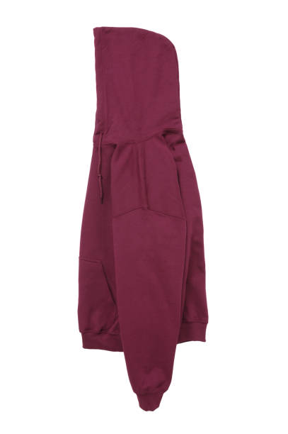 blank hoodie sweatshirt color maroon side arm view