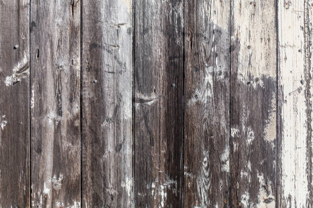 istock Rustic wooden planks background with peeling white paint 846244712