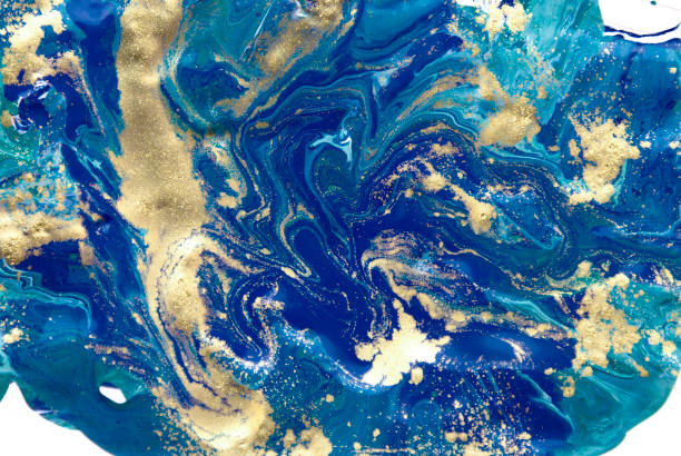 istock Marbled abstract background. Liquid marble pattern. Colorful marble backdrop. Golden glitter texture. 846251046