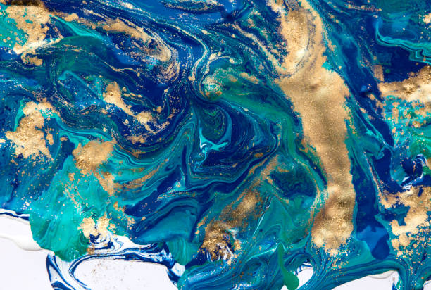 istock Marbled abstract background. Liquid marble pattern. Colorful marble backdrop. Golden glitter texture. 846251108