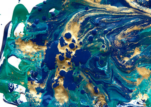 istock Marbled abstract background. Liquid marble pattern. Colorful marble backdrop. Golden glitter texture. 846251162