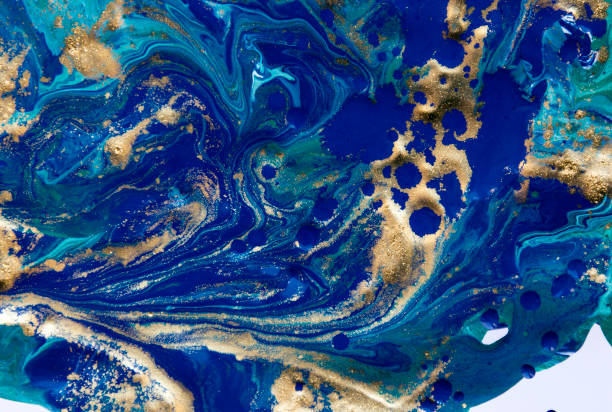 istock Marbled abstract background. Liquid marble pattern. Colorful marble backdrop. Golden glitter texture. 846251208