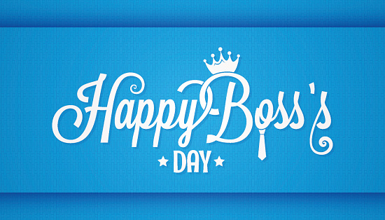 boss day icon vintage lettering design background 10 eps