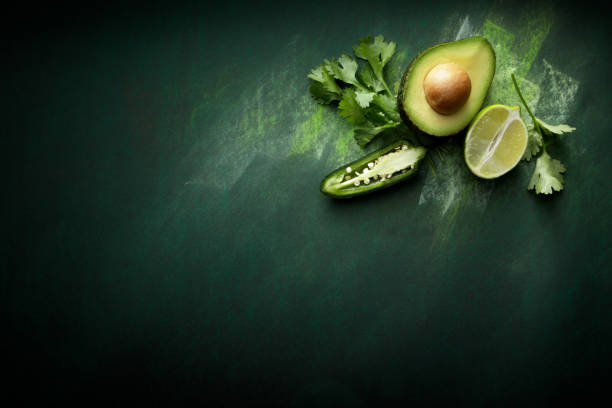 texmex żywności: składniki guacamole martwa natura - texmex zdjęcia i obrazy z banku zdjęć