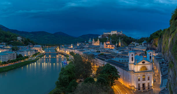 istock Salzburg, Austria at night 846271164