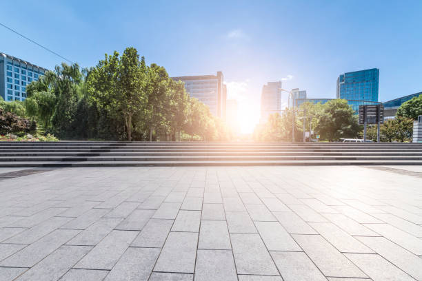 istock Empty Road with modern business office building in beijing 846272140