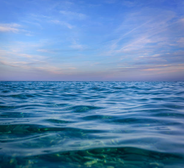 istock Blue sky with clouds over the sea 846274546