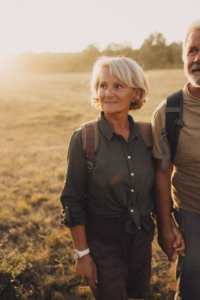 istock Senior couple on a hiking trip 846276022