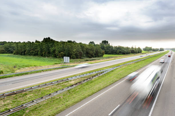 istock Traffic on a highway in an open rural landscape 846278750