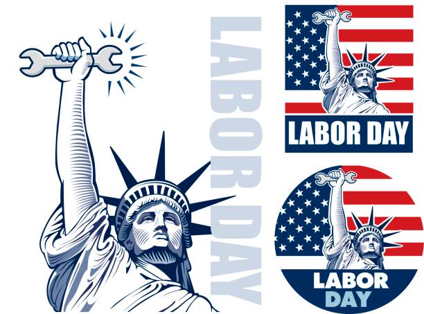Labor day with Statue of Liberty