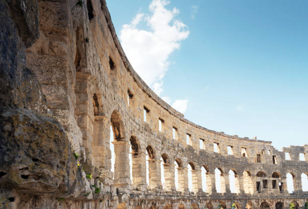 istock Architectural Details of Pula Coliseum, Croatina 846279580