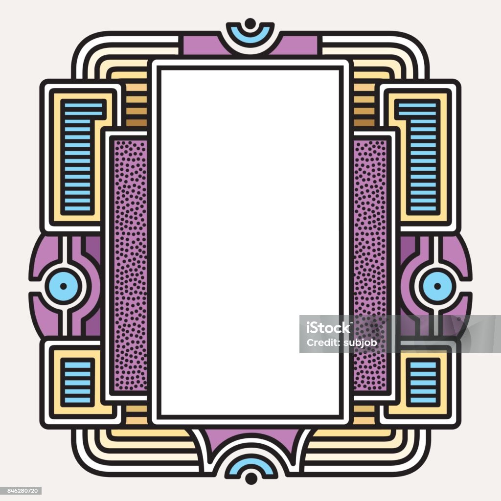 Vector Frame Art Graphics Dynamic Frames Stylish Geometric White ...