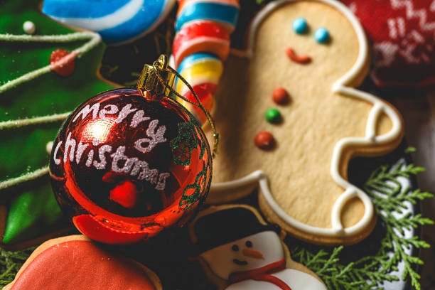 istock Christmas cookies on wooden table 846283942