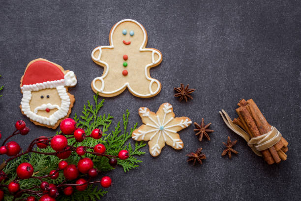 istock Christmas cookies on wooden table 846283984