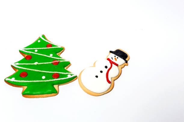 istock Christmas cookies on wooden table. Isolated 846284348