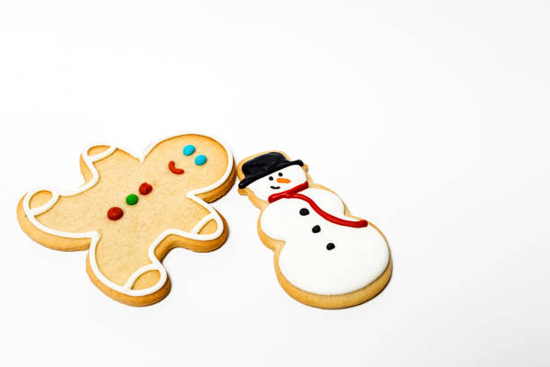 istock Christmas cookies on wooden table. Isolated 846284384