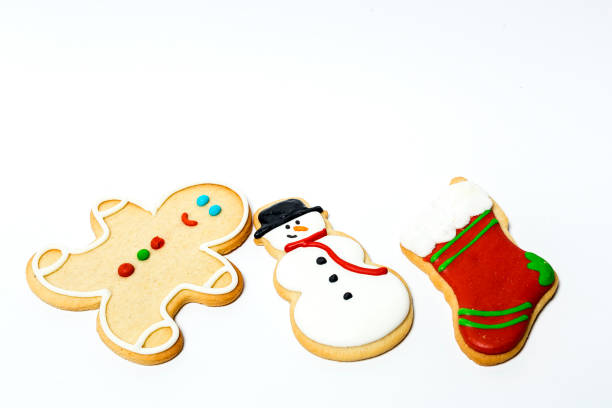 istock Christmas cookies on wooden table. Isolated 846284408