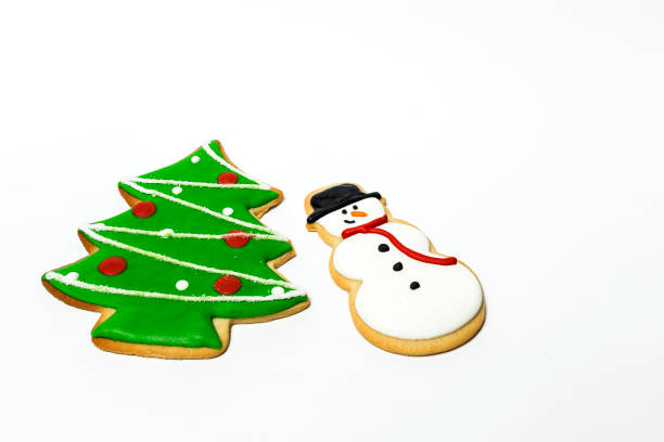 istock Christmas cookies on wooden table. Isolated 846284446