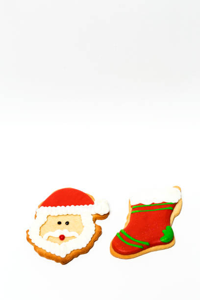istock Christmas cookies on wooden table. Isolated 846284452