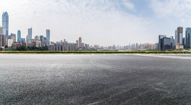 istock Panoramic skyline and buildings with empty road，chongqing city，china 846287742
