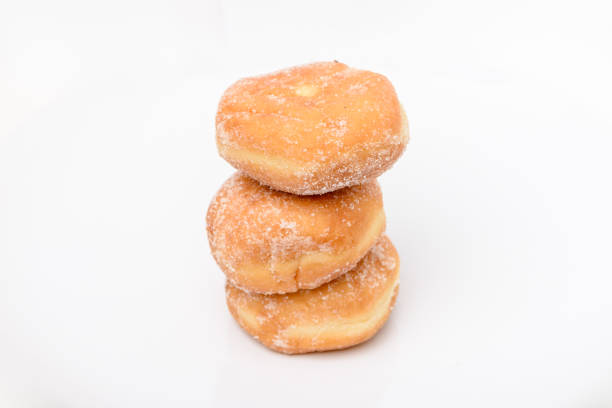 istock Homemade donuts isolated on white background. 846288344