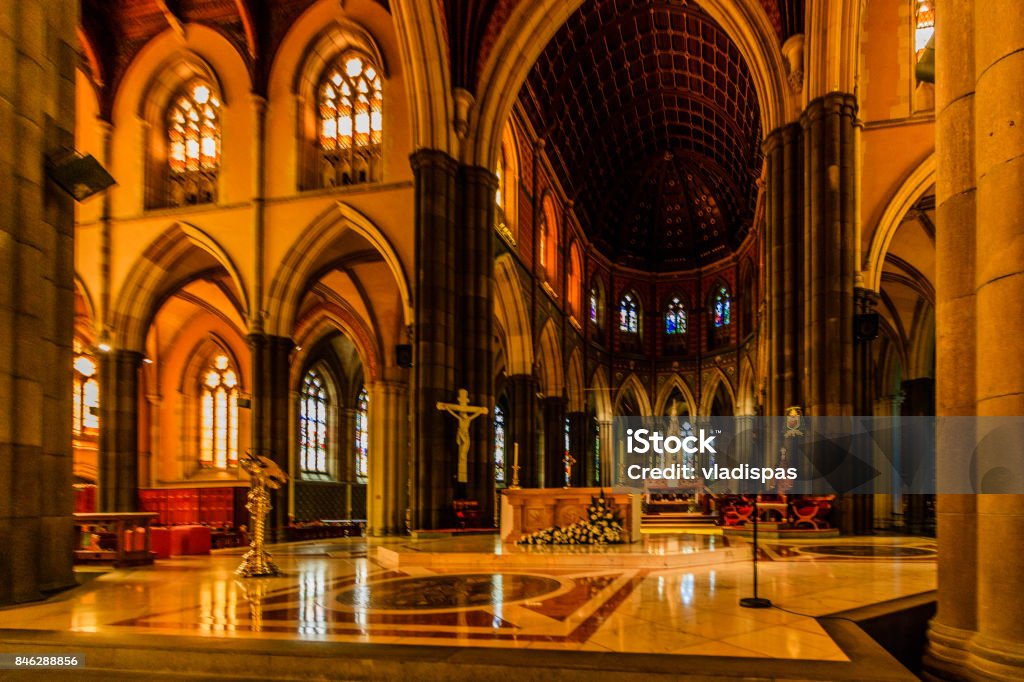 Australia - Melbourne City 2017. Travel photo of Melbourne. St. Patrick's Roman Catholic Cathedral in Melbourne, Victoria, Australia Arts Culture and Entertainment Stock Photo