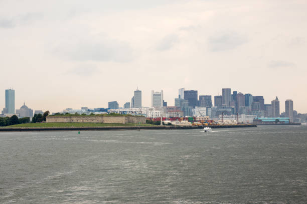 istock Boston skyline and cityscape from the harbor 846297250