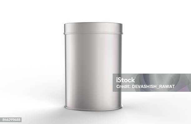 Aluminium Tin Can For Food Packaging Stock Photo - Download Image Now - Metal, Jar, Can