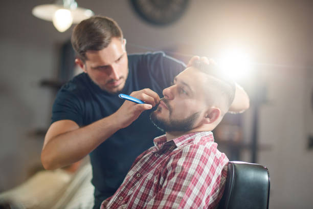 istock Young man at the barbershop 846300036